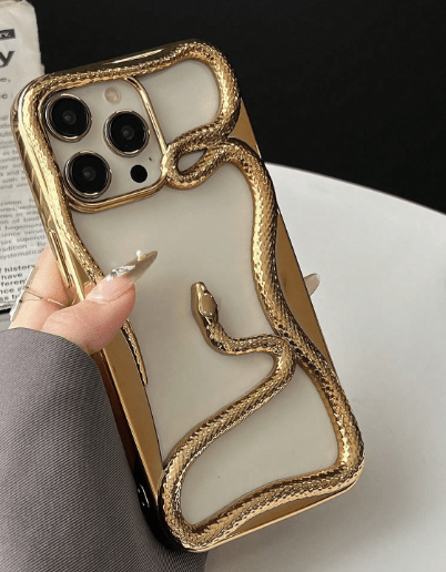 جراب iPhone فاخر بإطار ثعبان